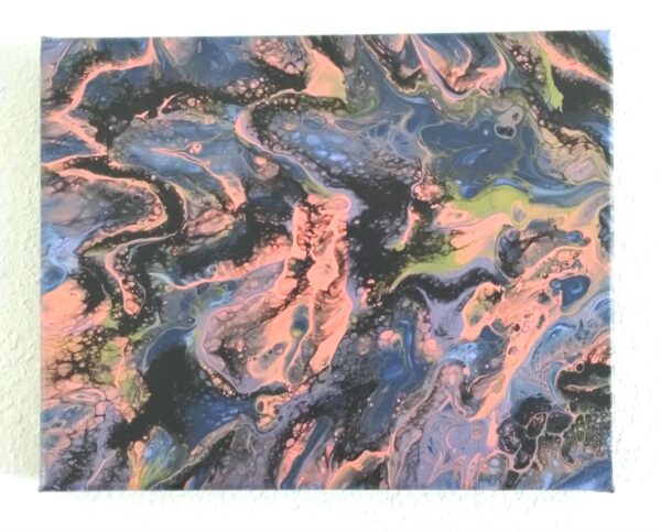 Acrylic Painting - 8x10 - Pour Art - Celestial Blush